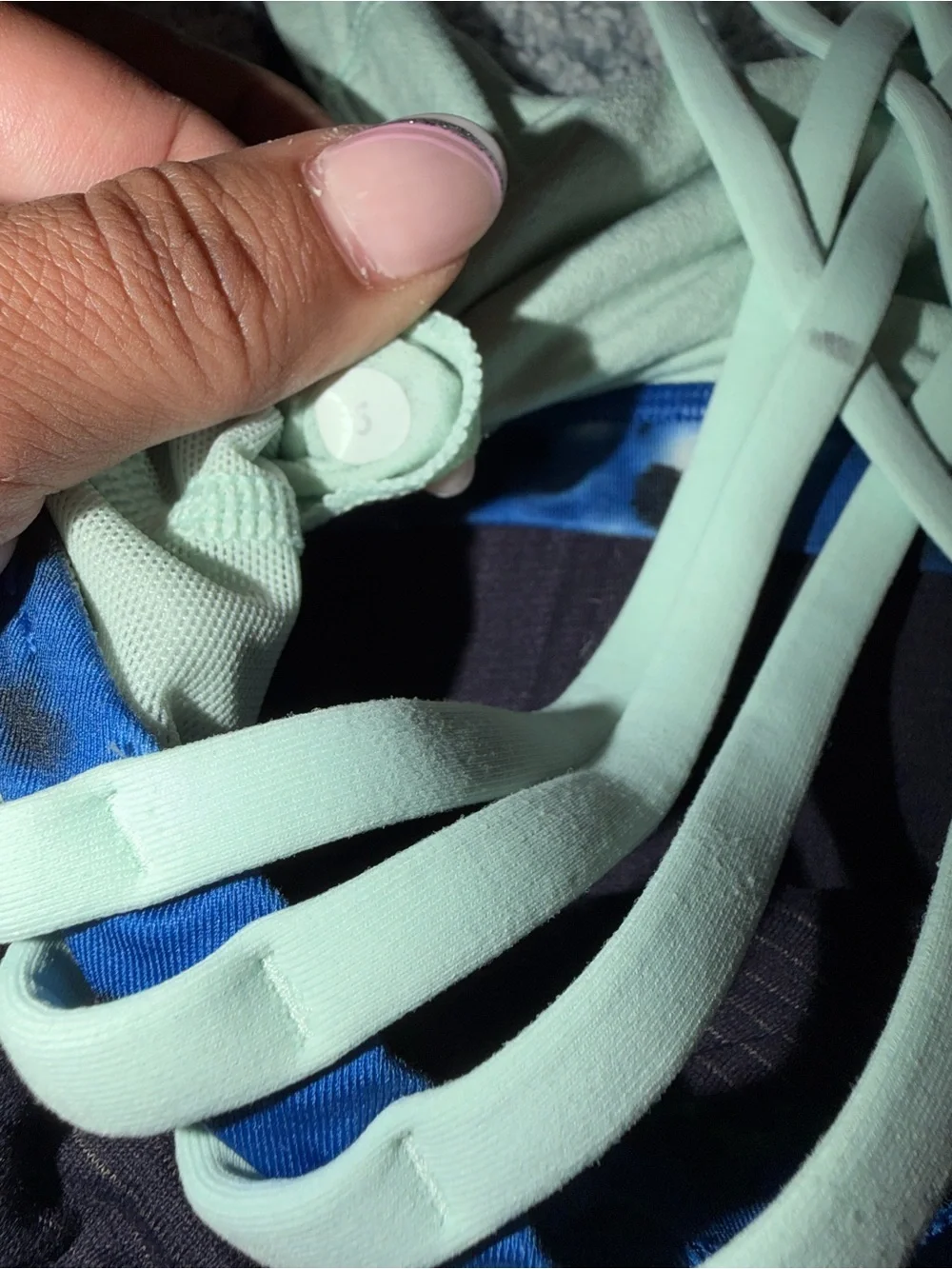 lululemon athletica Black Tank with Mint Strappy Back